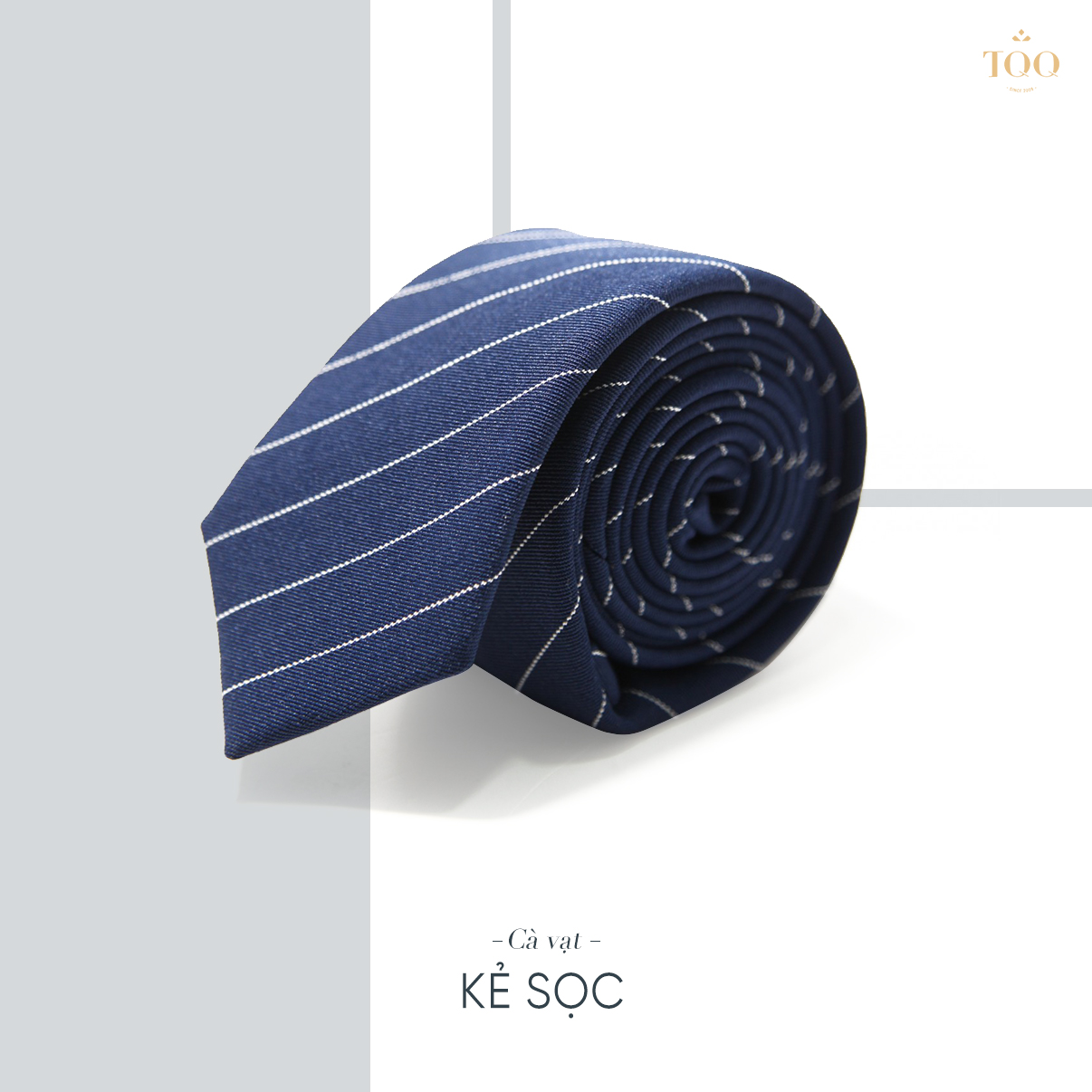 Cà vạt kẻ sọc chéo phù hợp với phần lớn các loại áo sơ mi khác nhau